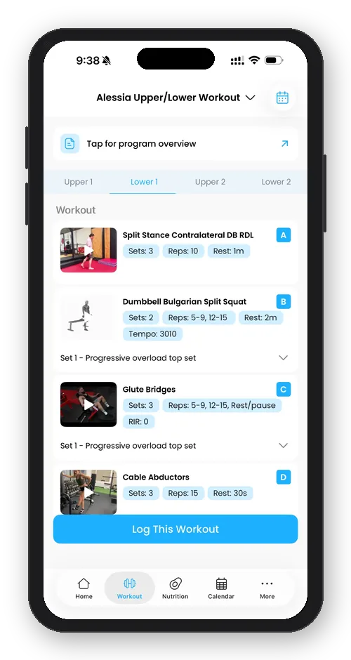 App Alessia — Entrenamiento
